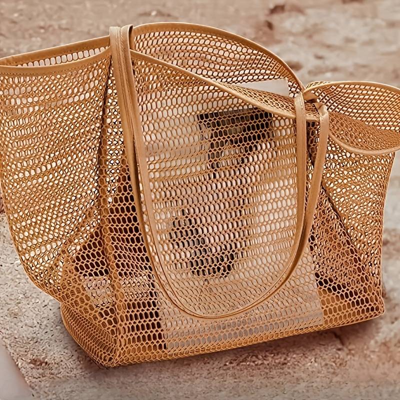 Foldable woman beach tote bag